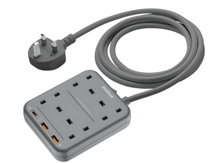 Momax OnePlug 4 Outlets Power Strip With USB