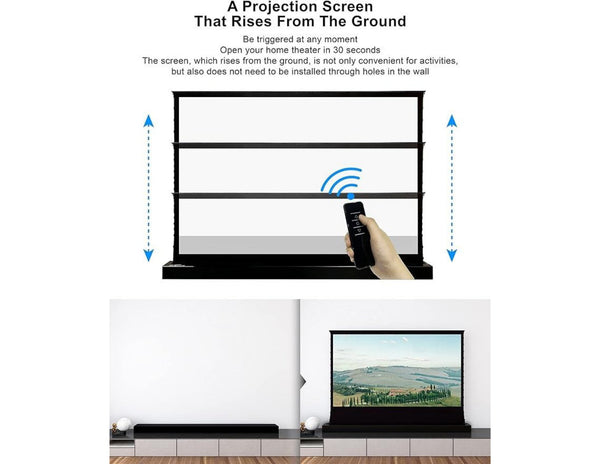 Electric Floor Rising Projector Screen
