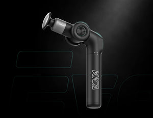 Kica Evo Fascia Massage Gun with visible brand logo on a dark background
