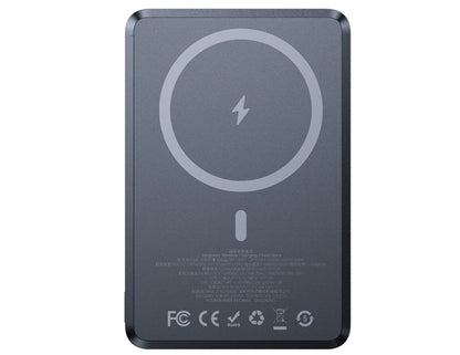 Wireless charging pad with lightning bolt symbol on a white background