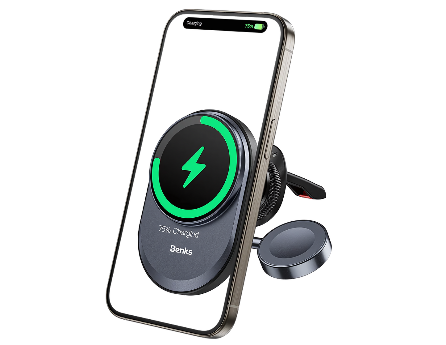 Benks Wireless Charging Car Mount 2-in-1 Magnetic