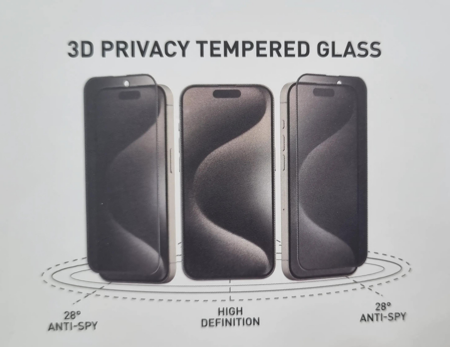 Wizard - 3D Privacy Tempered Glass For iPhone 16 Pro & 16 Pro Max