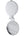 Round makeup mirror with a white background