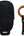 Black Car Key Cover for Rox 01 – Alcantara or Leather on a white background