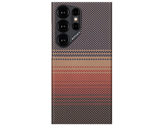 Pitaka MagEZ Case 4 for Samsung Galaxy S24 Ultra Sunset - Black/Grey - THABTHABA STORE