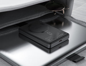 Acefast M12 10000mAh Power Bank on a metallic surface