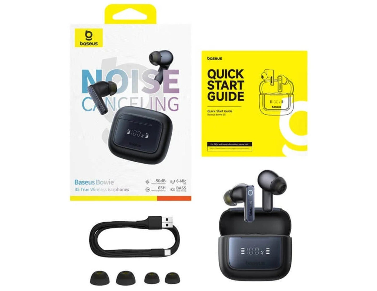 Baseus Bowie 35 True Wireless Earphones A00073800123-00 Cosmic Black