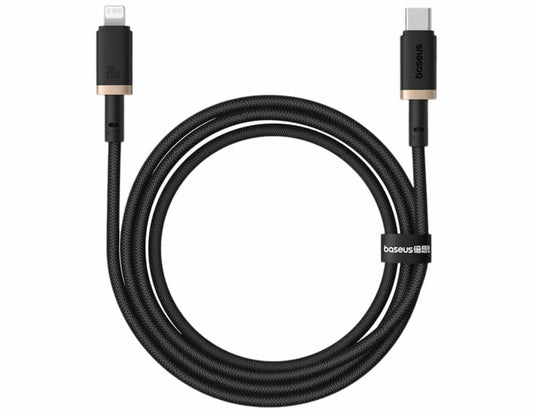 كابل شحن Baseus Dura USB-C إلى iP بقوة 20 واط، ذهبي وأسود، بطول 2 متر، P10377800U01-02