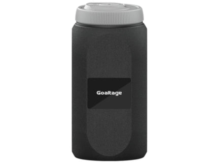 Black Goaltage EcoSpray Portable Bidet – GT-BDT01-CMP water bottle with a gray cap on a white background