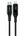 Black charging cable with digital display on a white background