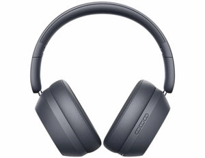 Gray over-ear headphones on a white background