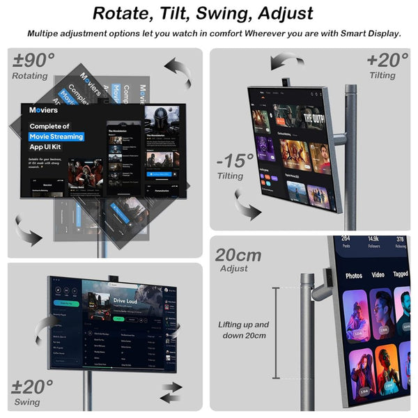 27-Inch Smart Display Android 13 Full HD Portable Touch Screen H01J Qatar
