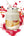 Juice container with lemon design and red berries on a white background
