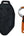 Black Car Key Cover for Leopard 8 – Alcantara and orange keychain on a white background