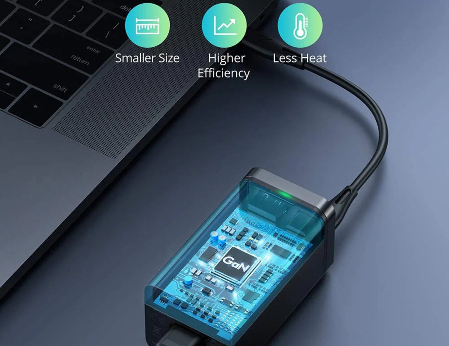 شاحن سطح المكتب RAVPower PD Pioneer 65W 4 منافذ GaN Tech USB-C - RP-PC136