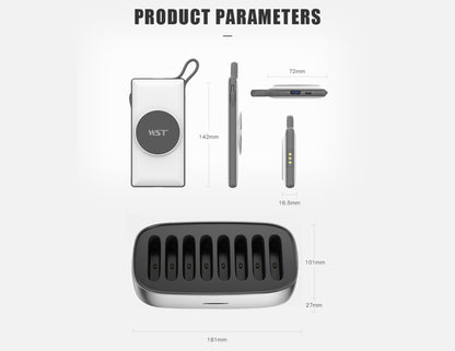 WST PB922W8M 8-in-1 10000mAh Wireless Power Bank Docking Station
