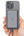 Hand holding a phone with a power bank attached on a white background