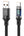 Digital charging cable with USB connector and digital display on a white background