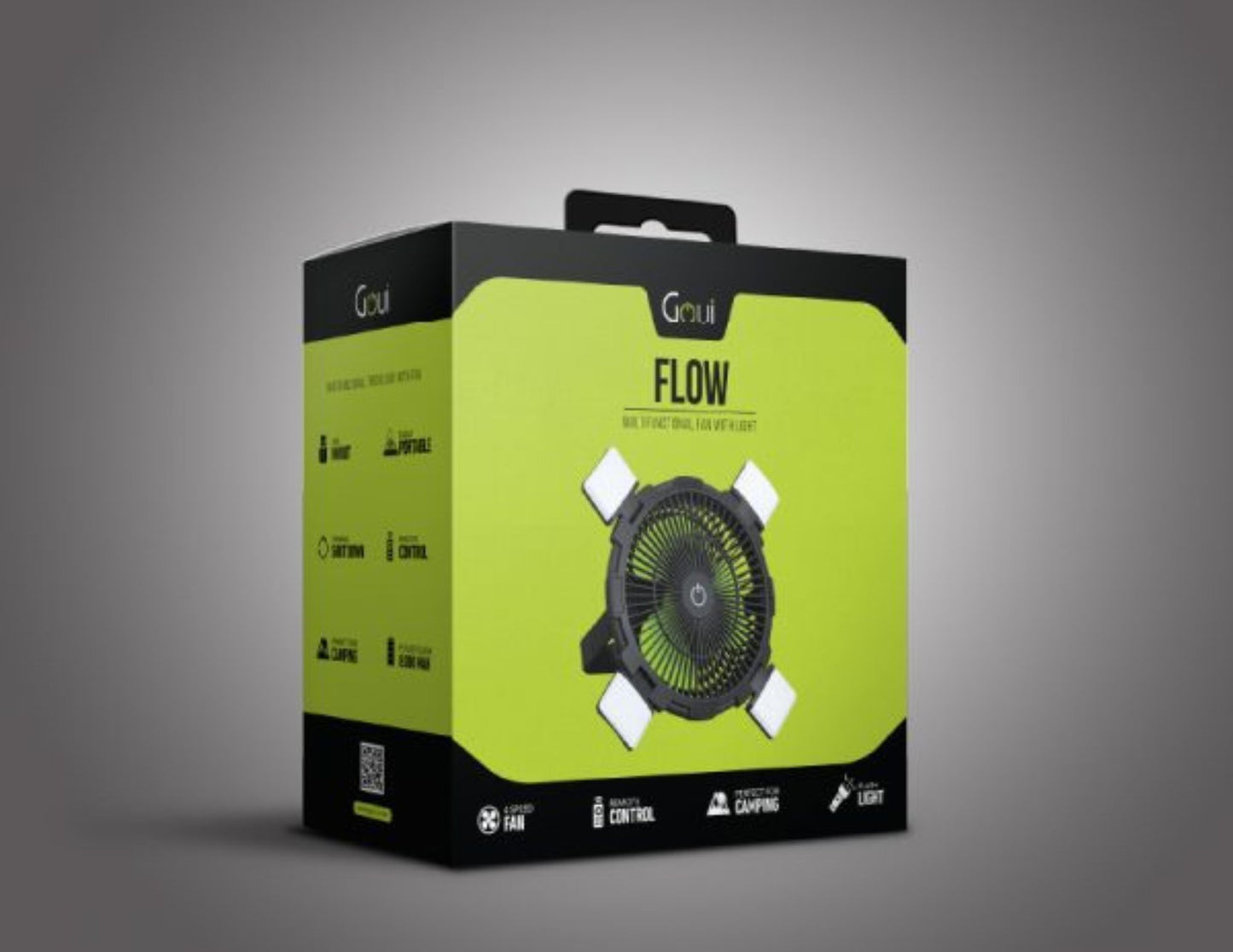 Goui Flow Multifunctional Fan Light + 3-in-1 Wireless Charger | Foldable, Portable & Powerful