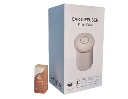 Dr Scent Fresh Drive Car Diffuser + 10ML Portable Aroma