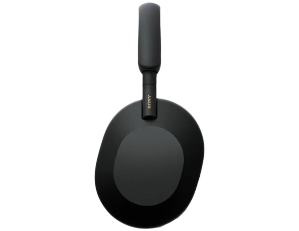 Black frying pan with handle on a white background