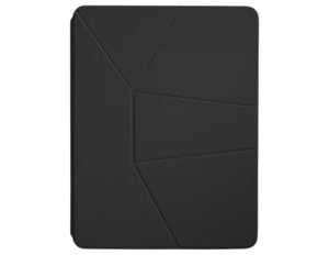 Black geometric-patterned Moft Dynamic Folio Case for iPad Mini (6–7th Gen) on a white background