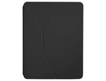 Black geometric-patterned Moft Dynamic Folio Case for iPad Mini (6–7th Gen) on a white background