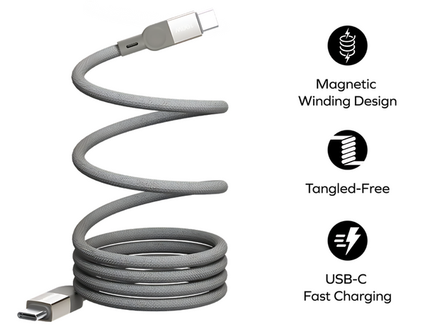 Momax Mag Link Magnetic USB-C to USB-C Cable 100W (Up to 2m) - THABTHABA STORE