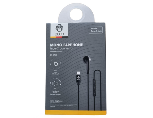 BLEU Mono Earphone With Type - C Connector BL-003 - THABTHABA STORE