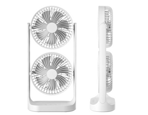 Portable Double Head Desktop Fan F-052 - THABTHABA STORE