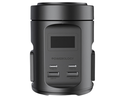 Powerology - MagSafe Power Hub - USB-C POWER DELIVERY AND USB-A QC 3.0