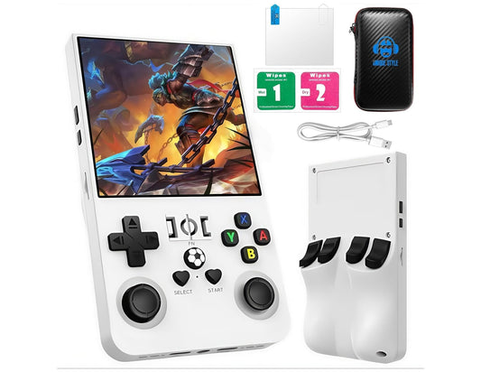 White R36Max Handheld Game Console 64GB TF Card on a white background