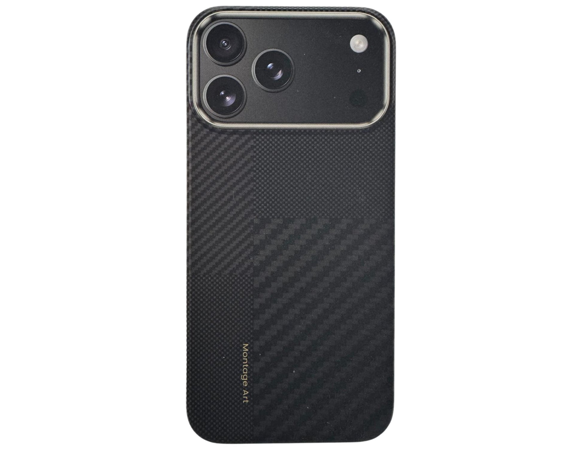 Benks ArmorAir Montage Kevlar® Phone Case for iPhone 17 Series – Black with a textured pattern on a white background
