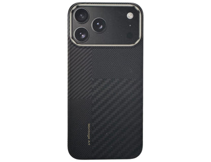 Benks ArmorAir Montage Kevlar® Phone Case for iPhone 17 Series – Black with a textured pattern on a white background