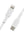 White charging cable with Lightning and USB-C connectors on a white background