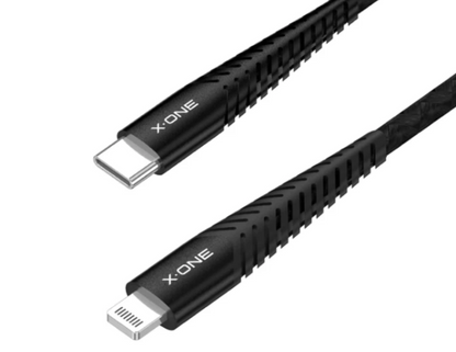 X.ONE Ultra Pro Lightning To Type C Braided Cable 1M Black