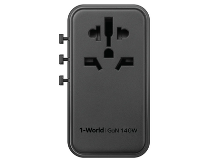 Momax 1-World | Universal 4-Ports Travel Charger (GaN 140W + USB-C Cable)