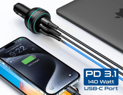 Promate PowerDrive-230 Watt Car Charger , 3 Port