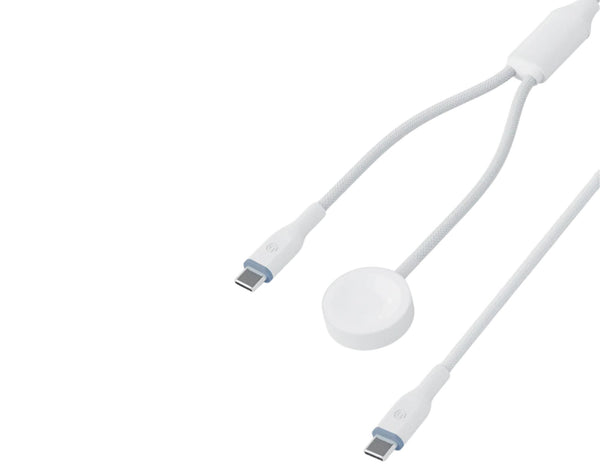 Energea Bazic Deuce 2-in-1 USB-C to USB-C with Integrated Apple Watch Charger – CBL-GCDCW-WHT180