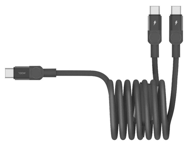 Momax Mag.Link 100W USB-C to Dual USB-C Magnetic Cable 2M (DC56D/DC56L2)