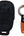 Black Car Key Cover for Rox 01 – Alcantara or Leather on a white background