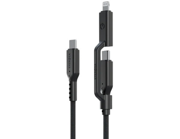 Energea Flow Duo 2-in-1 USB-C to USB-C + Lightning Cable 1.5M – CBL-FLDUO-BLK150