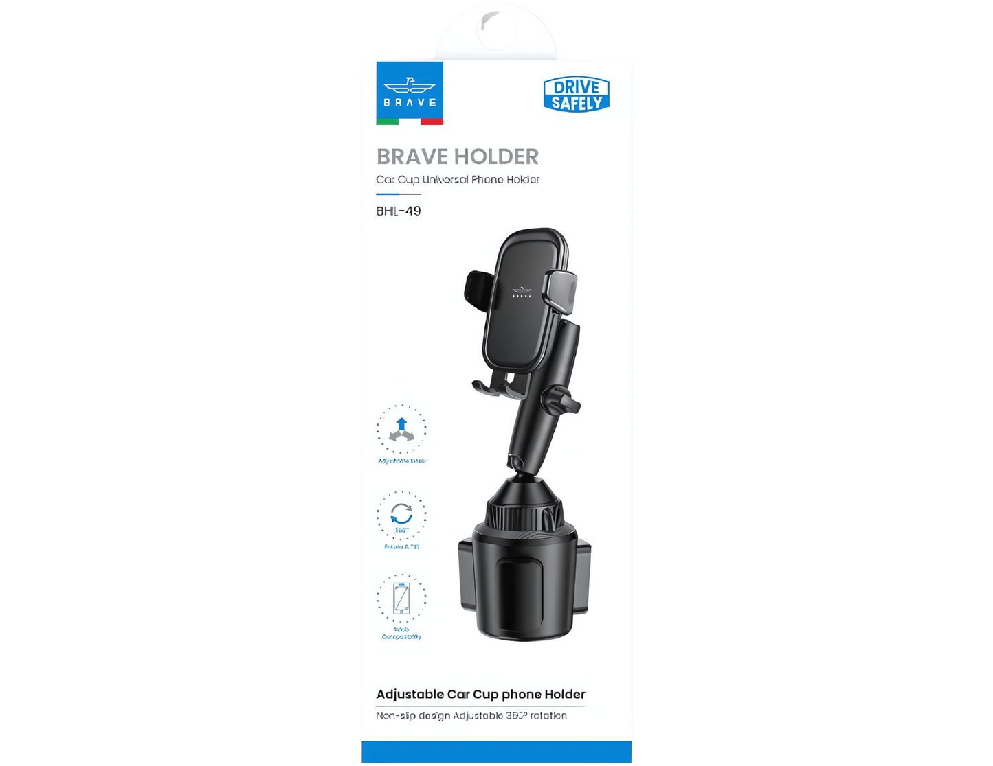 Brave Car Cup Universal Phone Holder BHL-49 - Black