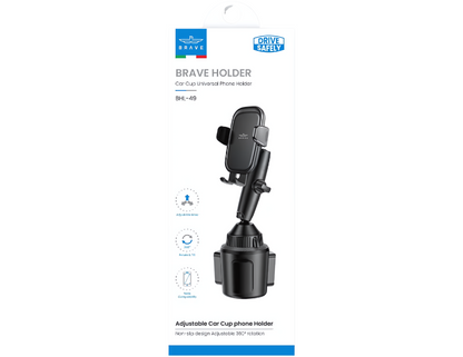 Brave Car Cup Universal Phone Holder BHL-49 - Black