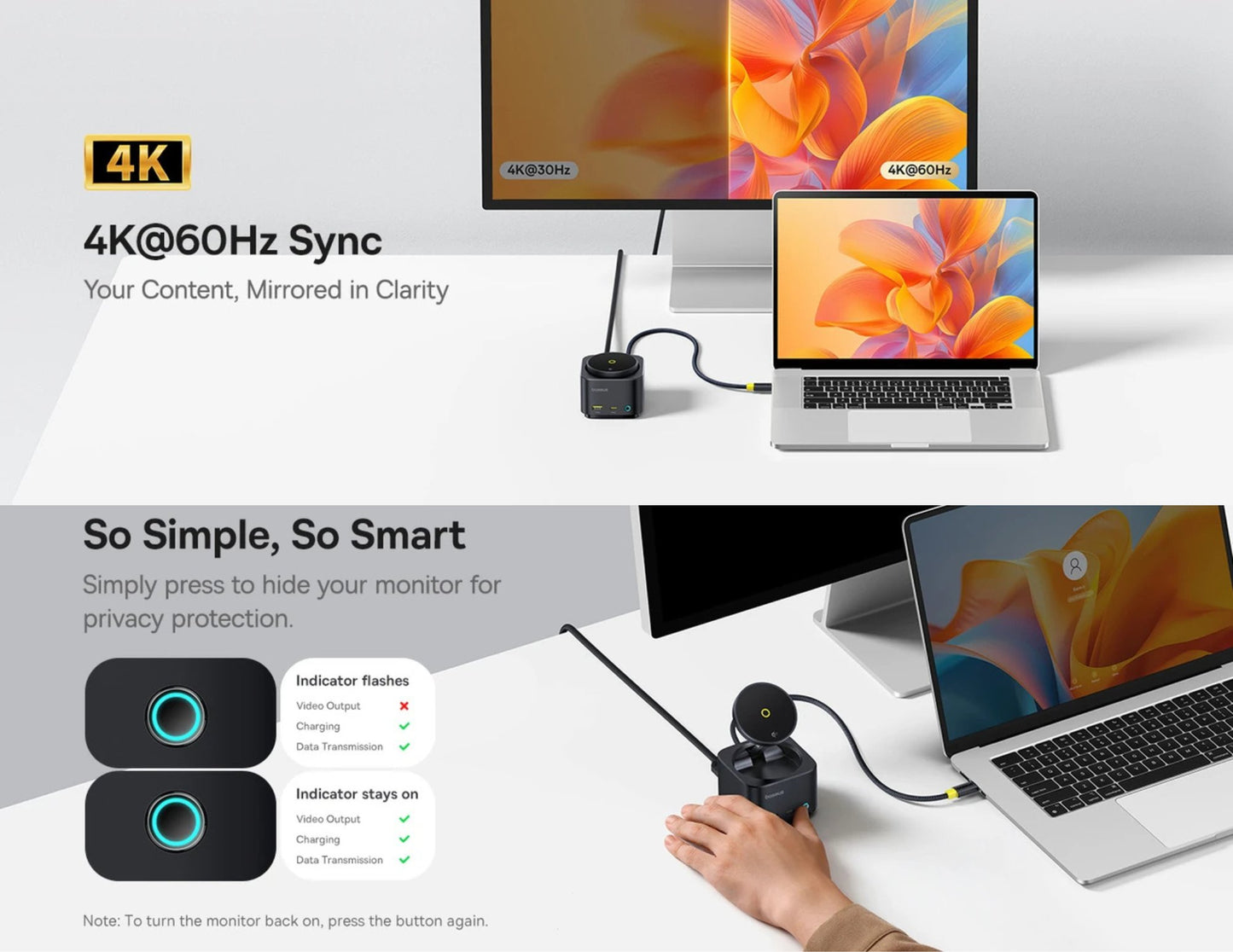 موزع Baseus MagPro Series II USB-C 7 في 1 مع شحن لاسلكي مغناطيسي بقوة 15 وات - أسود كوزميك B00072900121-00