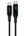 Black charging cable with digital display on a white background
