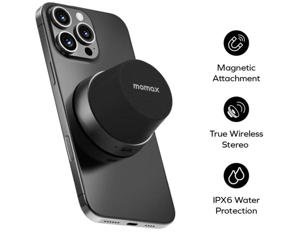 Momax 1-Vibe Go Magnetic Portable True Wireless Speaker