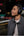 Man wearing headphones with a blurred colorful background