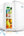 PAWA Mini Refrigerator 10L PW10LMR-WH with food items inside, surrounded by fruits and water droplets on a white background