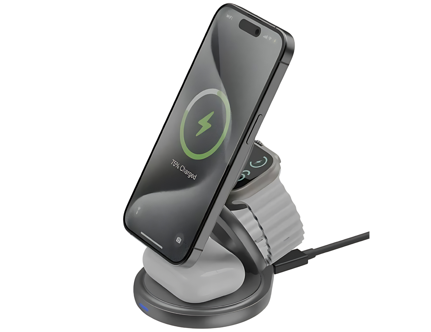 Bazic GoMag Gyre 3-In-1 MagSafe Compatible Wireless Charging Stand